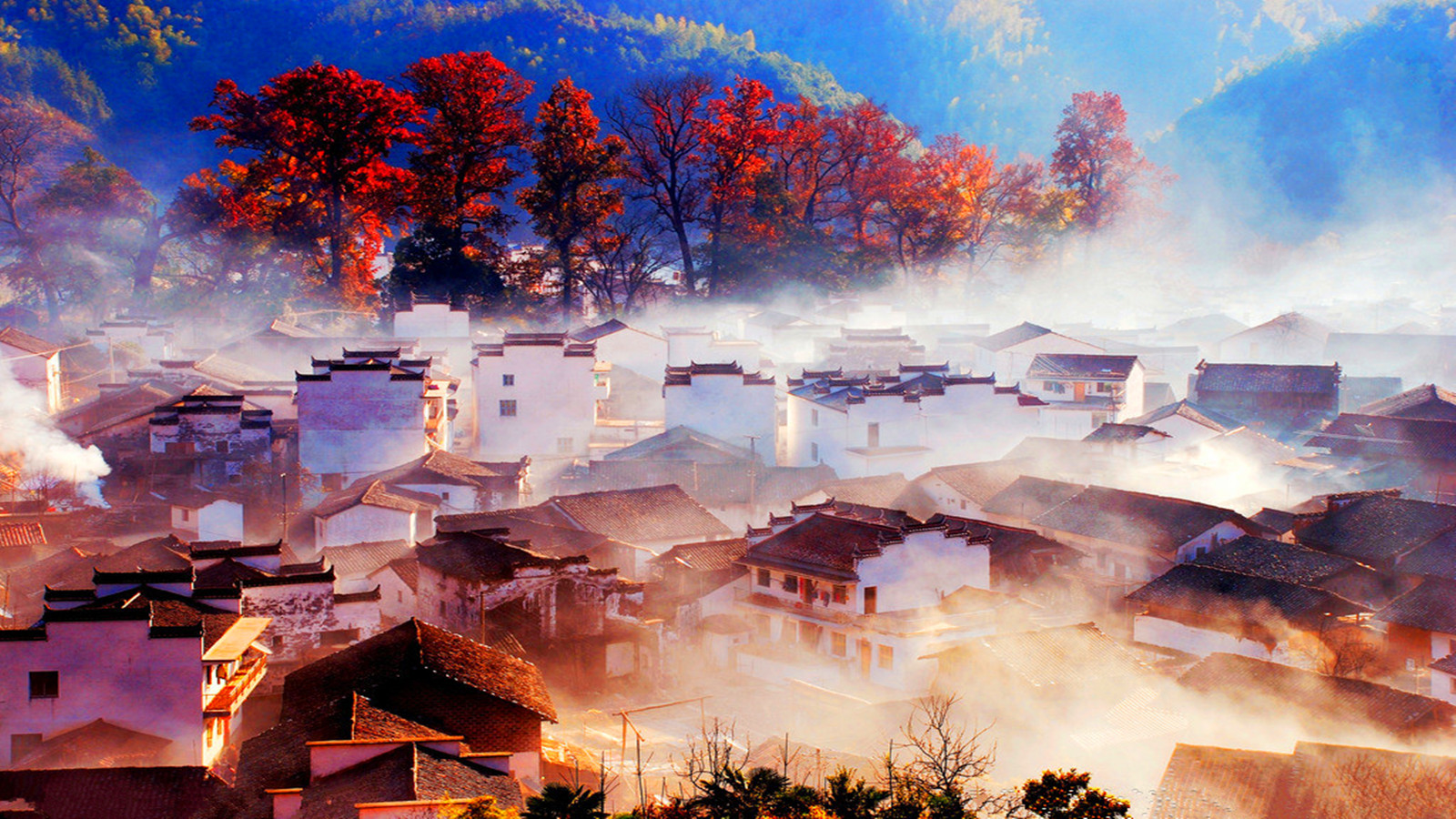 徽州秋色：黄山+宏村+塔川+篁岭4日3晚跟团游·黄山秋景 | 篁岭晒秋 | 塔川秋色 | 宏村探秋